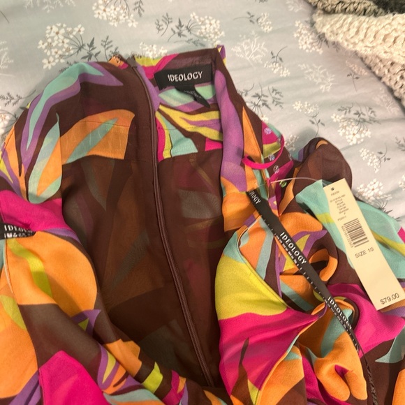 NWT Ideology Floral 70s dress women’s size 10 - Picture 5 of 8